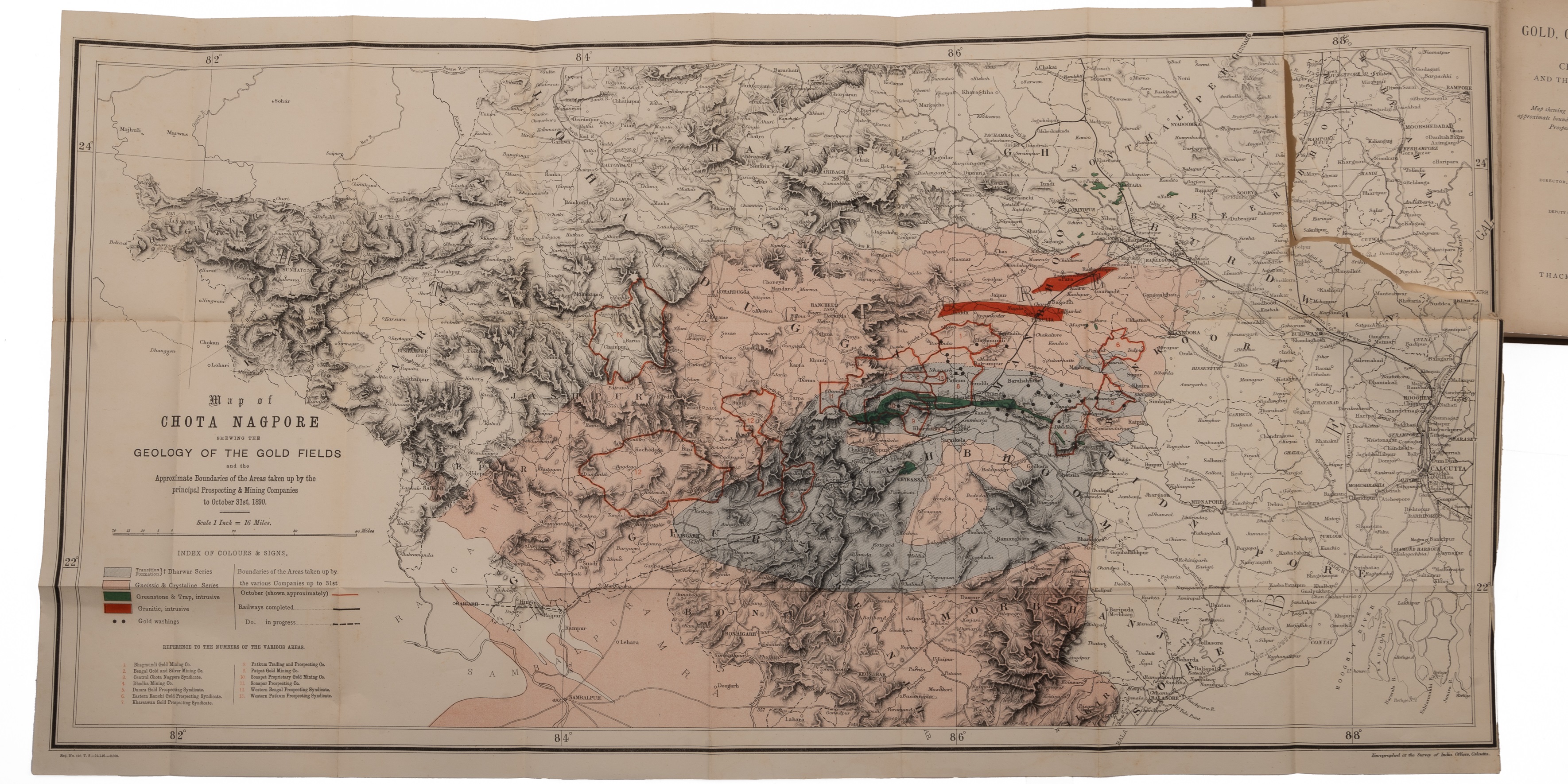 India:- King (W) and Pope (T.A.) Compilers. 'Gold, Copper and Lead in the Chota Nagpore and adjacent - Image 3 of 4