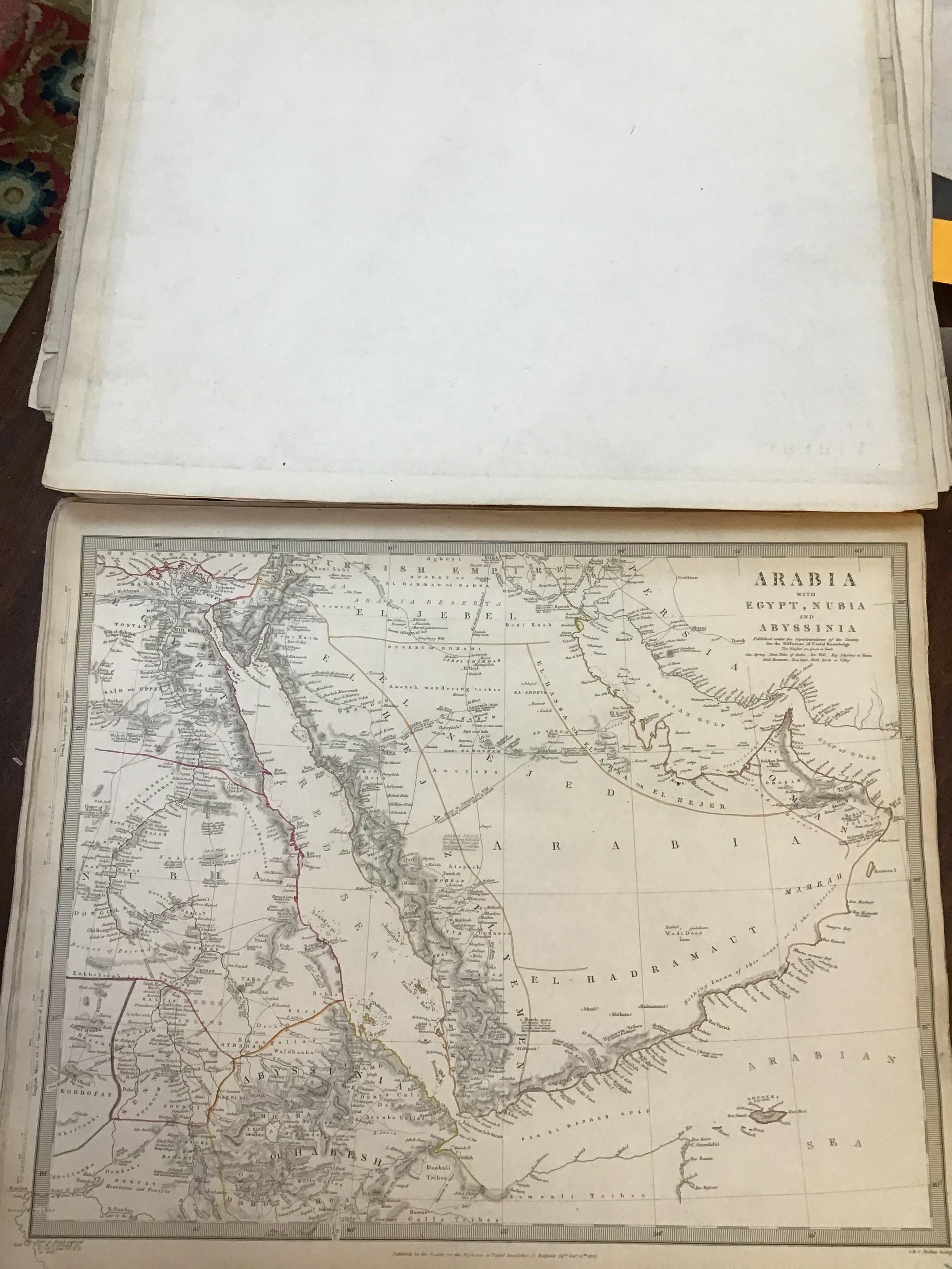 Atlas. The Society for the Diffusion of Useful Knowledge. 2 vols in one. Fo. Chapman and Hall, - Image 4 of 20
