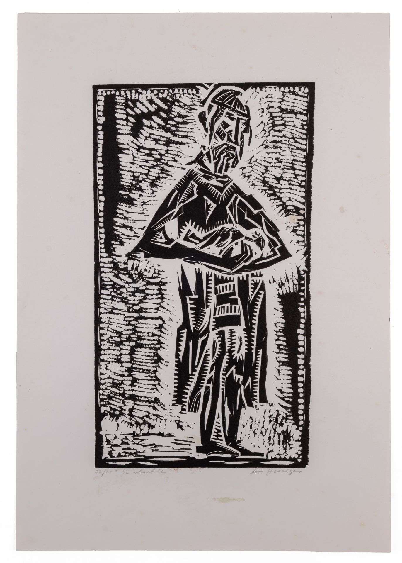 Herciger (Jan). A set of twenty two wood/lino cuts, signed, titled and numbered, Atelier. S - Bild 2 aus 4