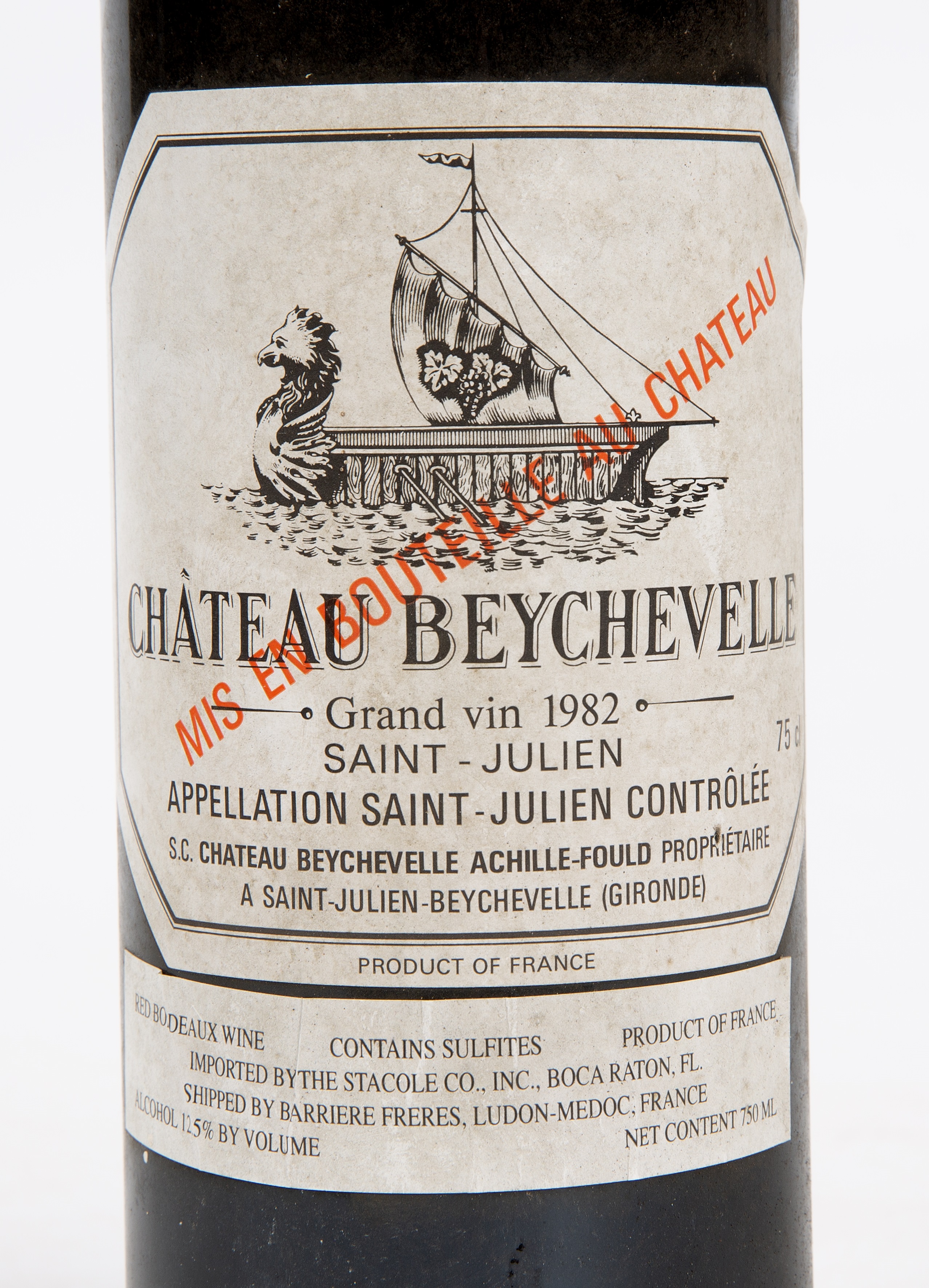 A bottle of 1982 Chateau Beychevelle, Saint-Julien, France - Image 2 of 2