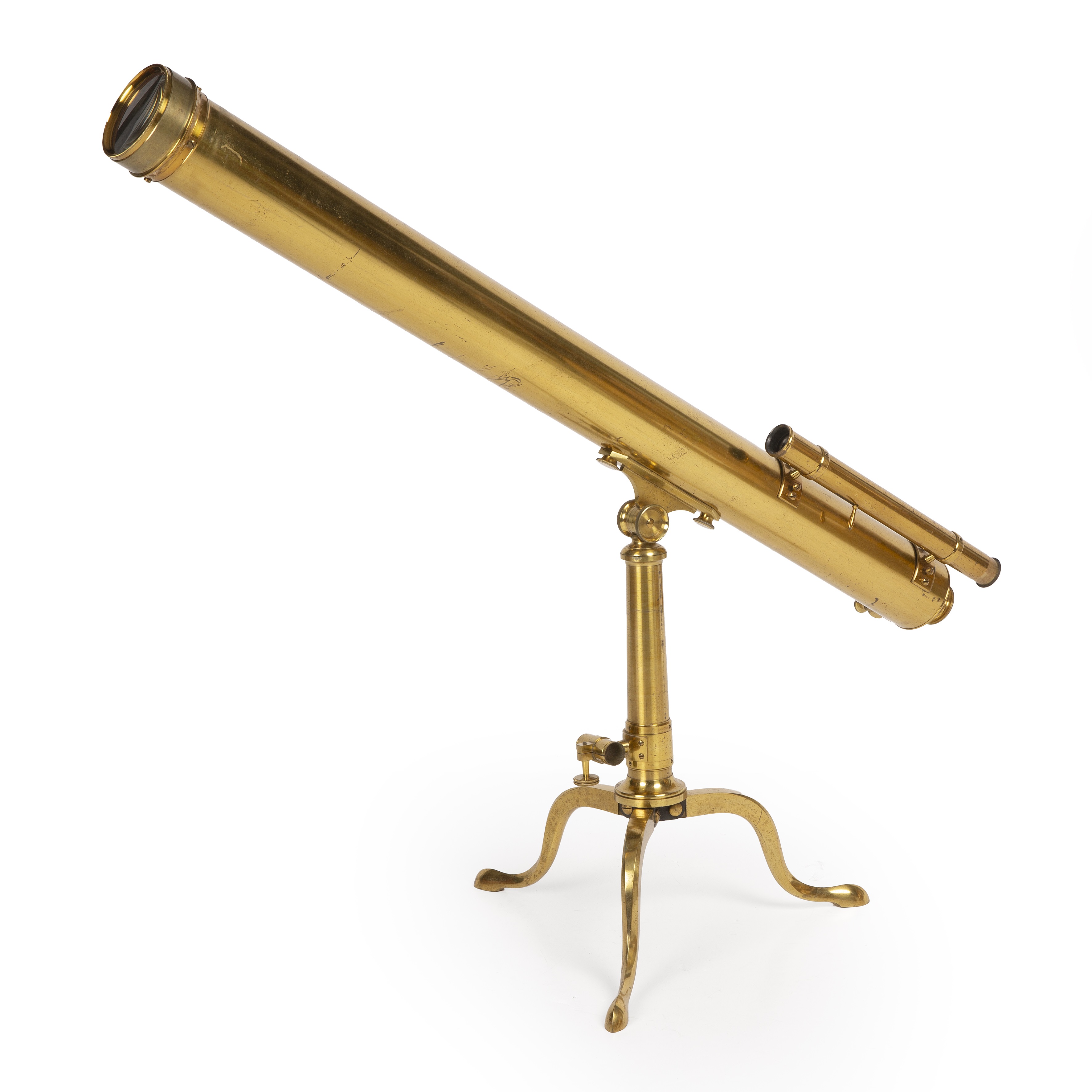 An early 20th century brass refracting telescope by Watson and sons 95cm in length with its original - Image 3 of 5