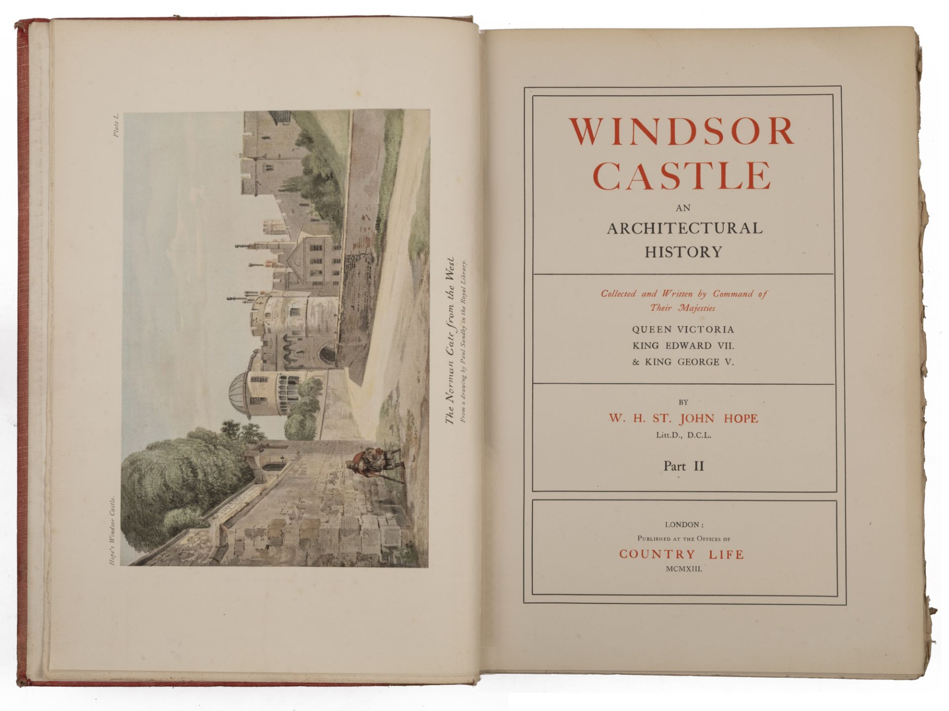 St John Hope (W.H.) 'Windsor Castle, An Architectural History' Country Life, London 1913. 2 vols. - Bild 2 aus 9