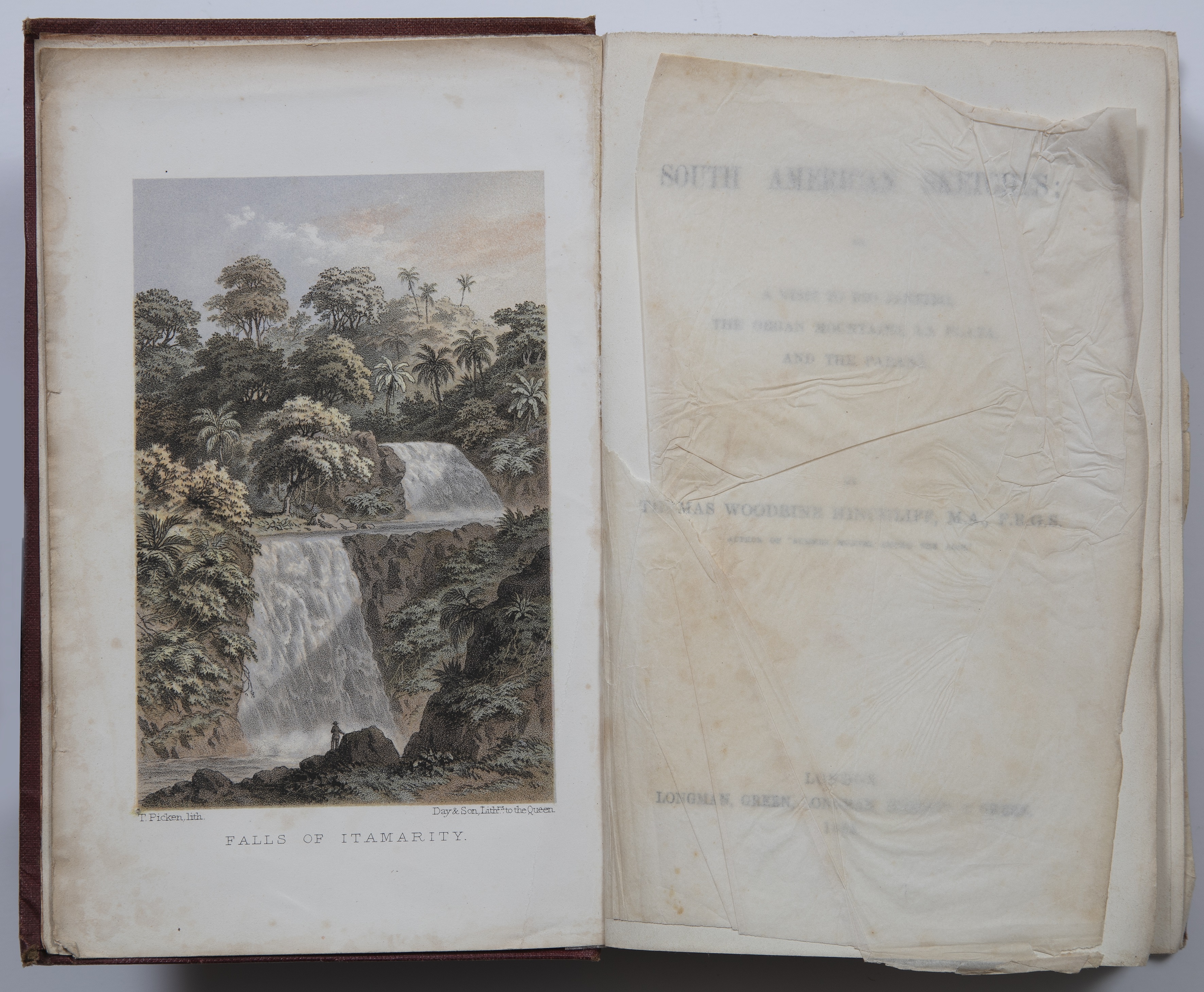 Hincliffe (T.W.). 'South American Sketches...' Longman et al, London 1863. Map and five plates as - Bild 2 aus 2