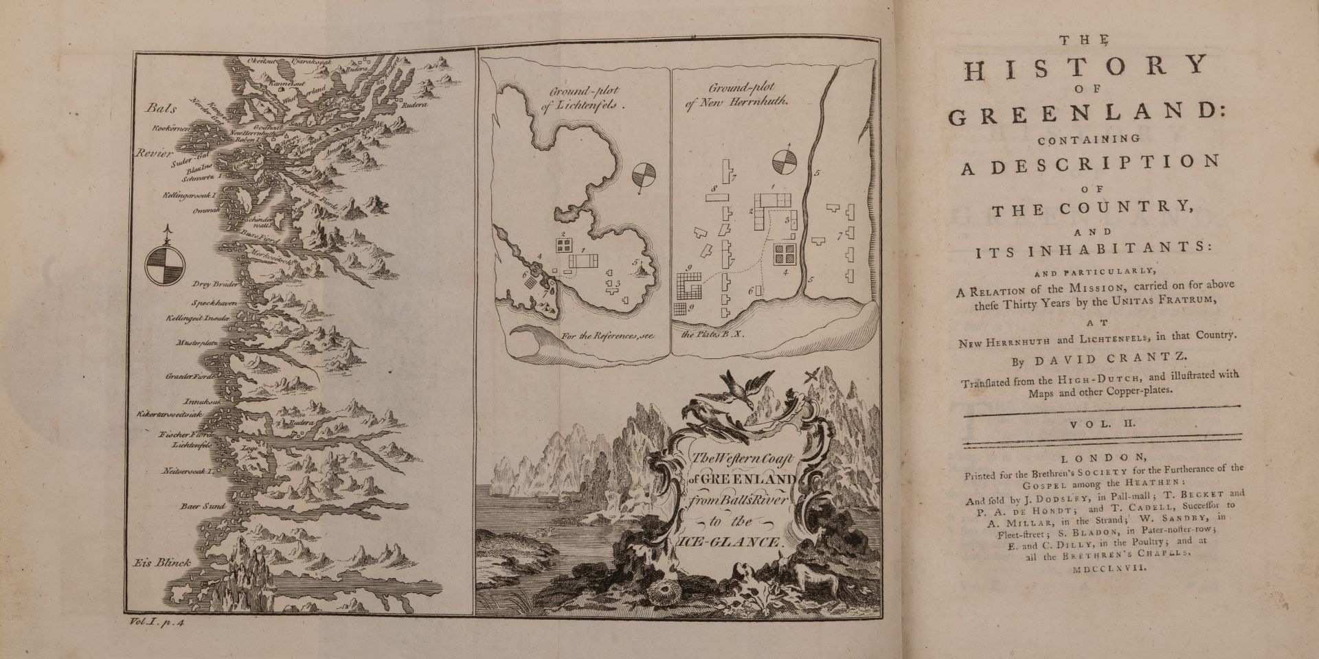 Crantz (David). 'The History of Greenland containing a description of the Country and It's - Image 4 of 5