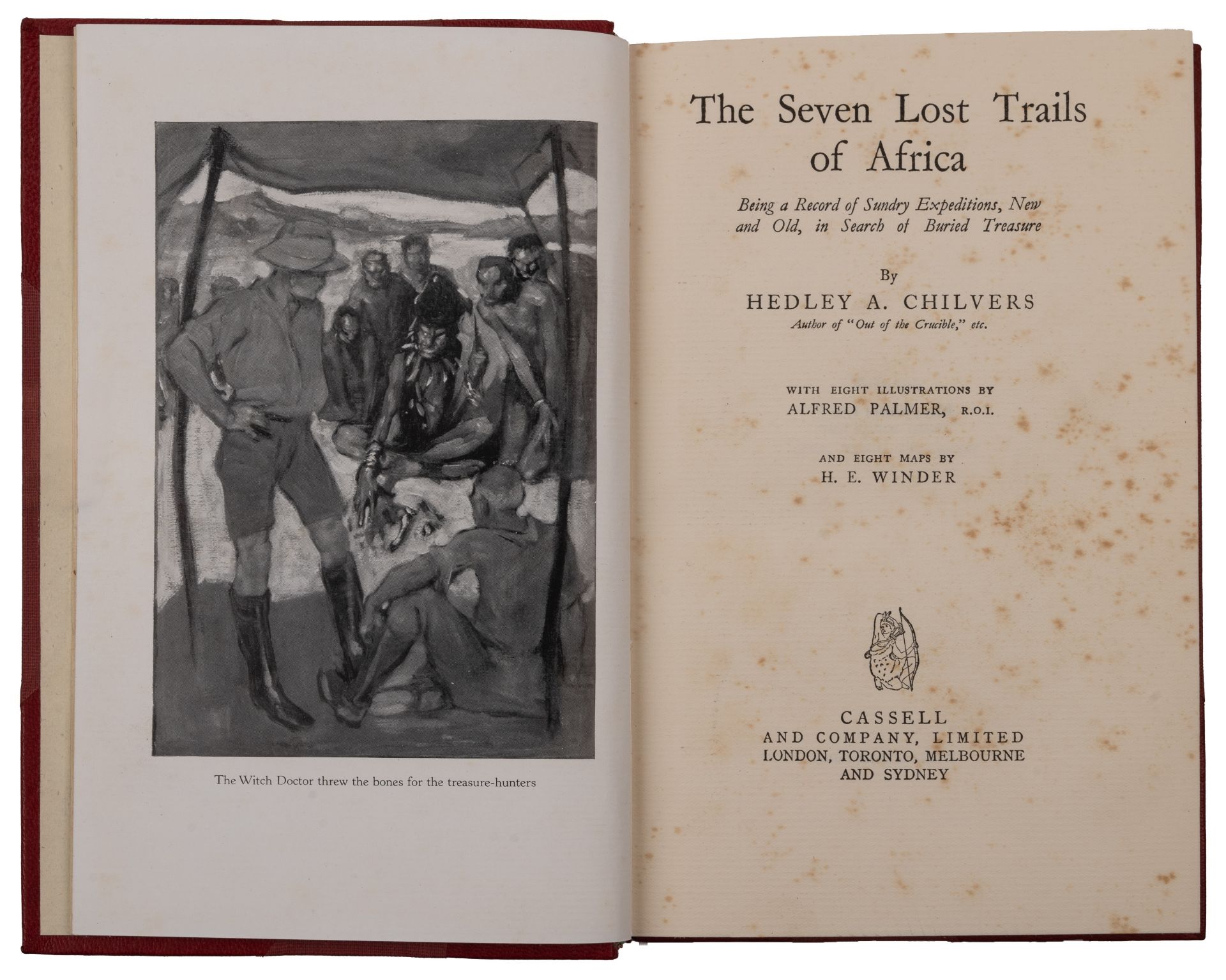Chilvers (Hedley A). The Seven Lost Trails of Africa; Being a record of Sundry Expeditions, Old - Image 2 of 2