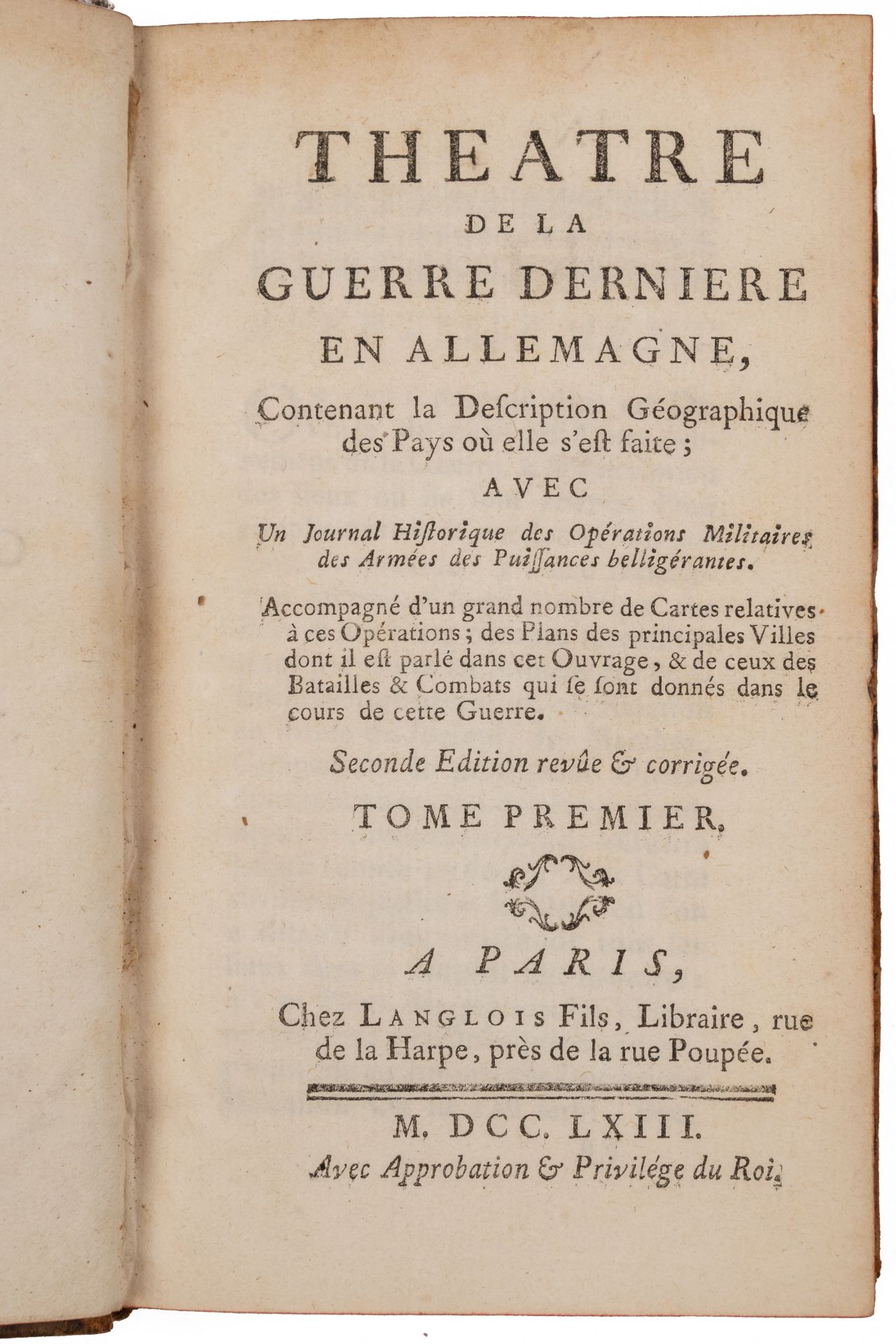Seven Years War (1756-1763) Anon:- 'Theatre de la Guerre Derniere en Allemagne...' 2nd Ed. 6 vols. - Bild 5 aus 6