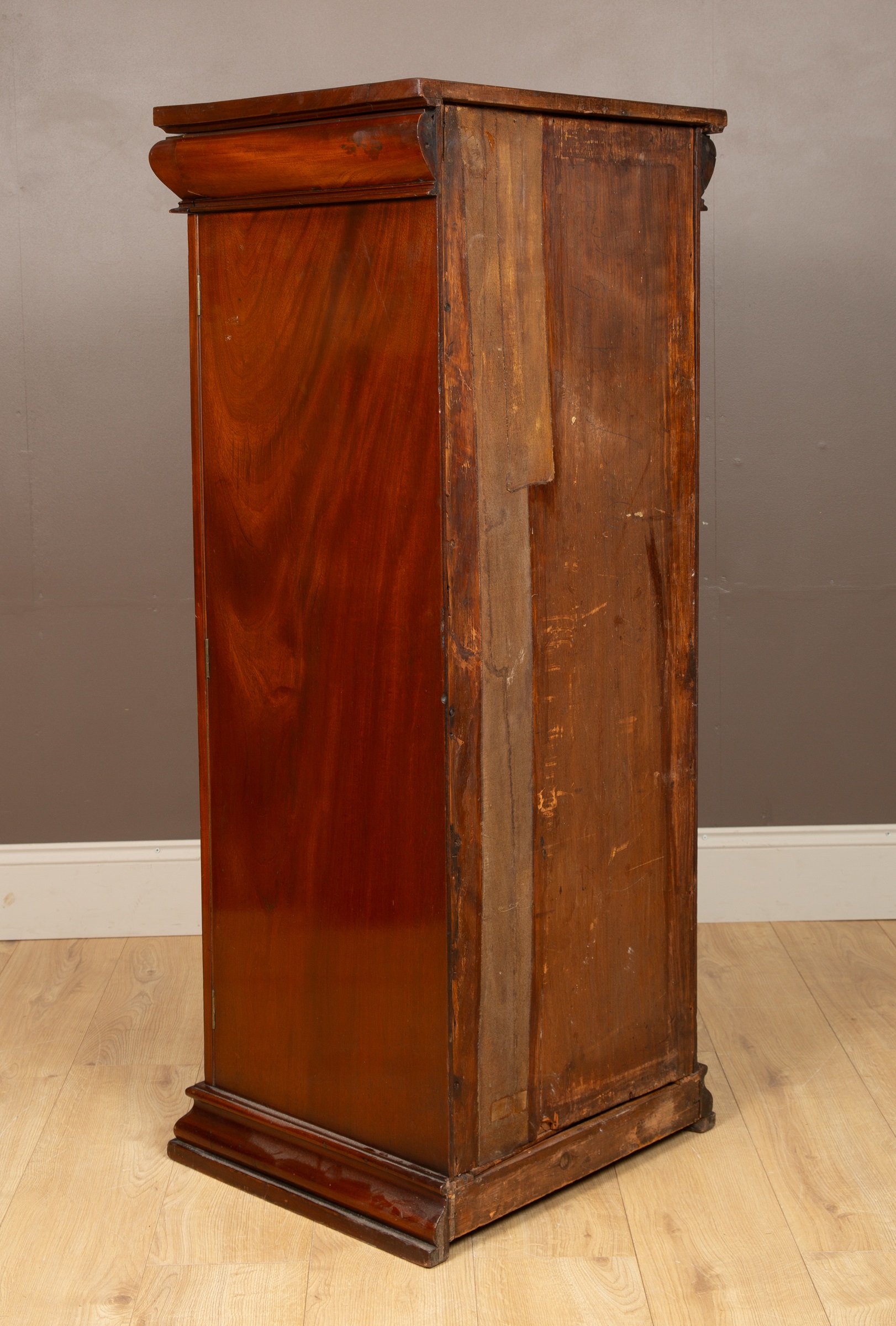 A Victorian mahogany collectors cabinet, the frieze with a blind drawer above twenty glazed-topped - Image 4 of 13