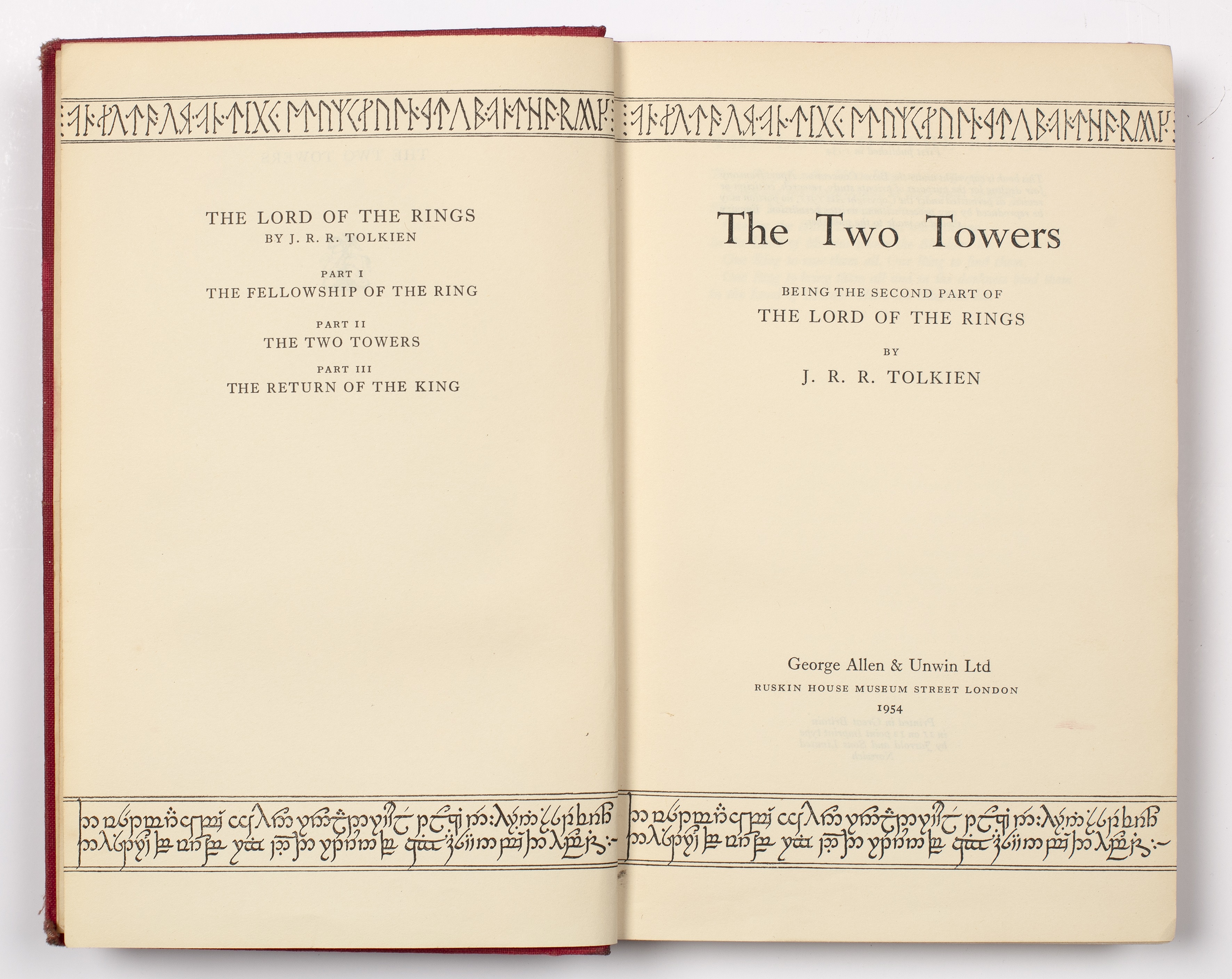 Tolkien (J.R.R.) 'The Two Towers' and 'The Return of the King'. 1st Eds. first state. 1954/1955. - Image 3 of 19
