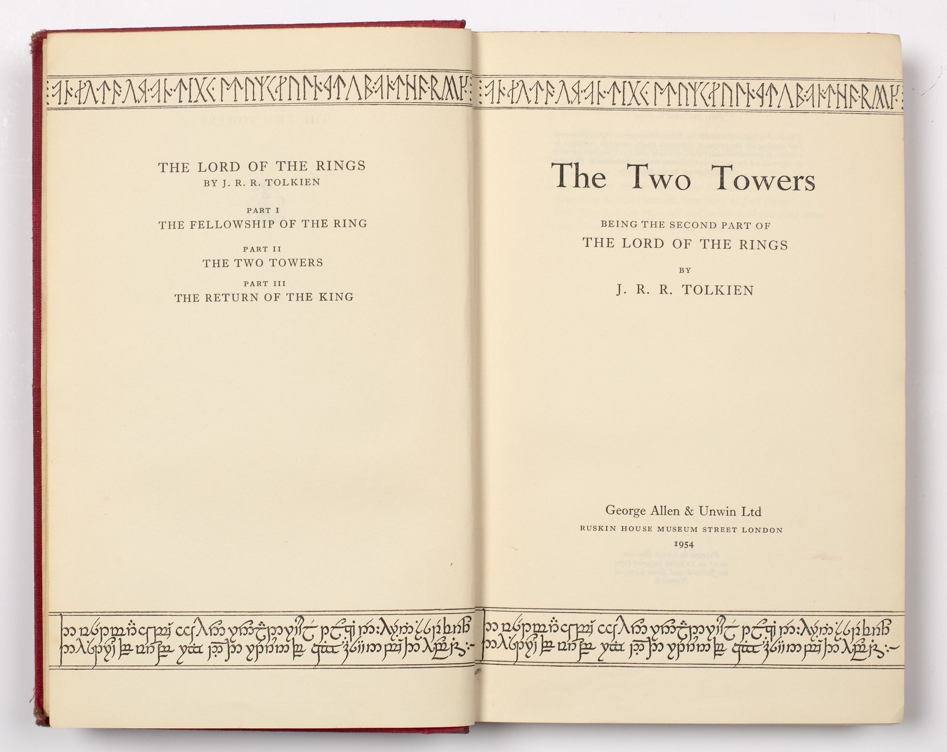Tolkien (J.R.R.) 'The Two Towers' and 'The Return of the King'. 1st Eds. first state. 1954/1955. - Bild 3 aus 19