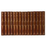 Paris, ou le Livre des Cent-et-un. 15 vols. 4to. Ladvocat, Paris 1831-34. Half gilt tooled calf