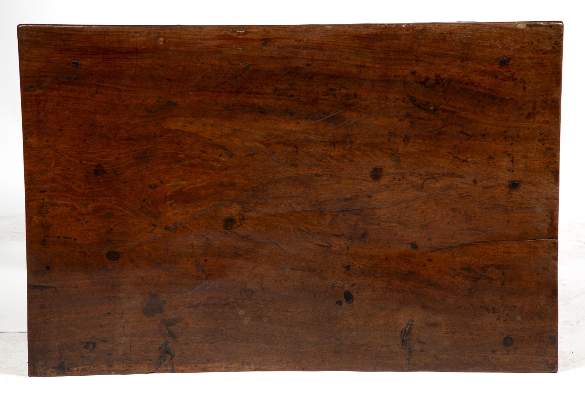 An English 17th century tropical hardwood side table with a single drawer and turned supports united - Image 6 of 6