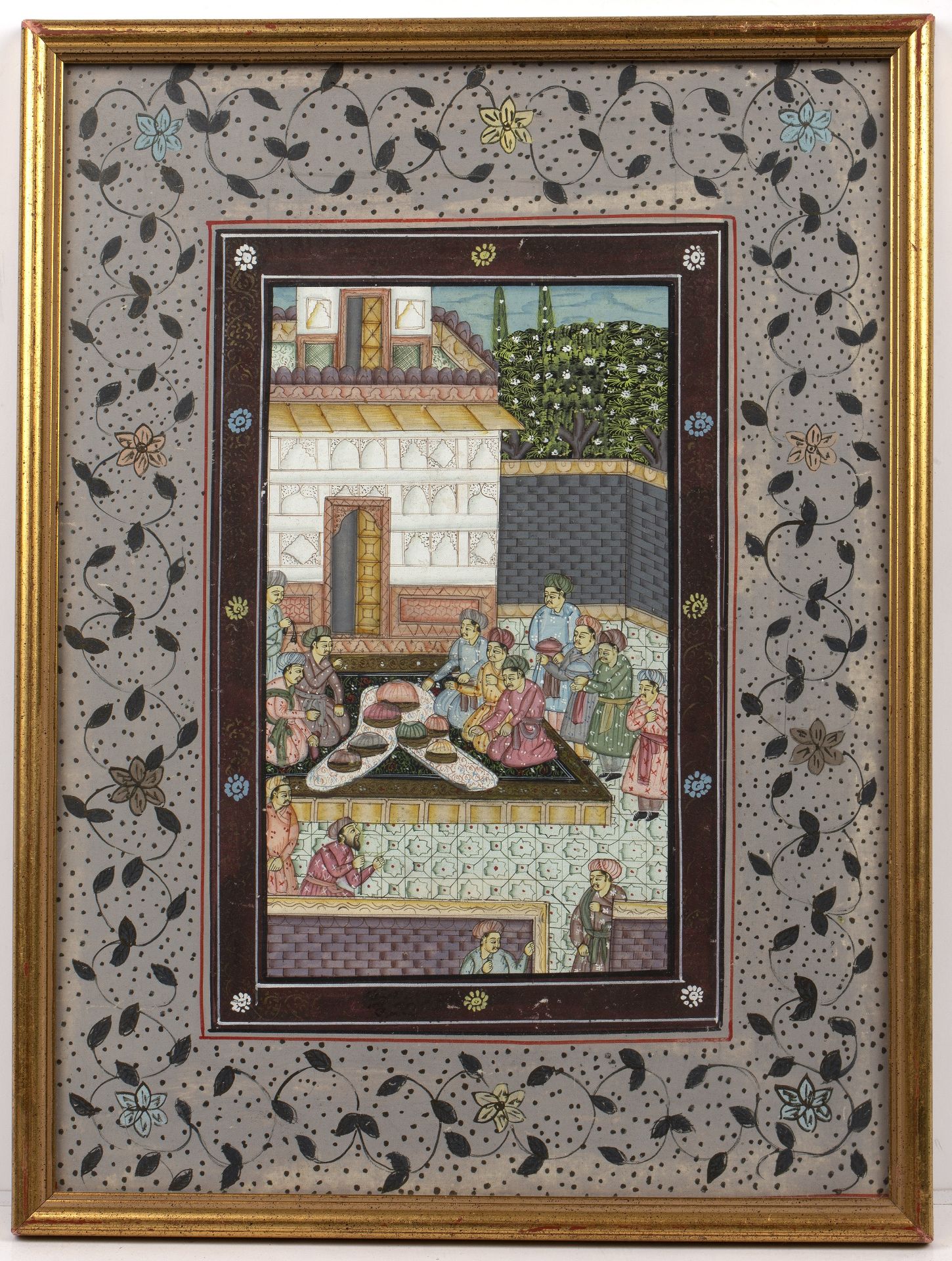 A collection of eight Indian miniature paintings to include three 19th century examples the - Image 11 of 13