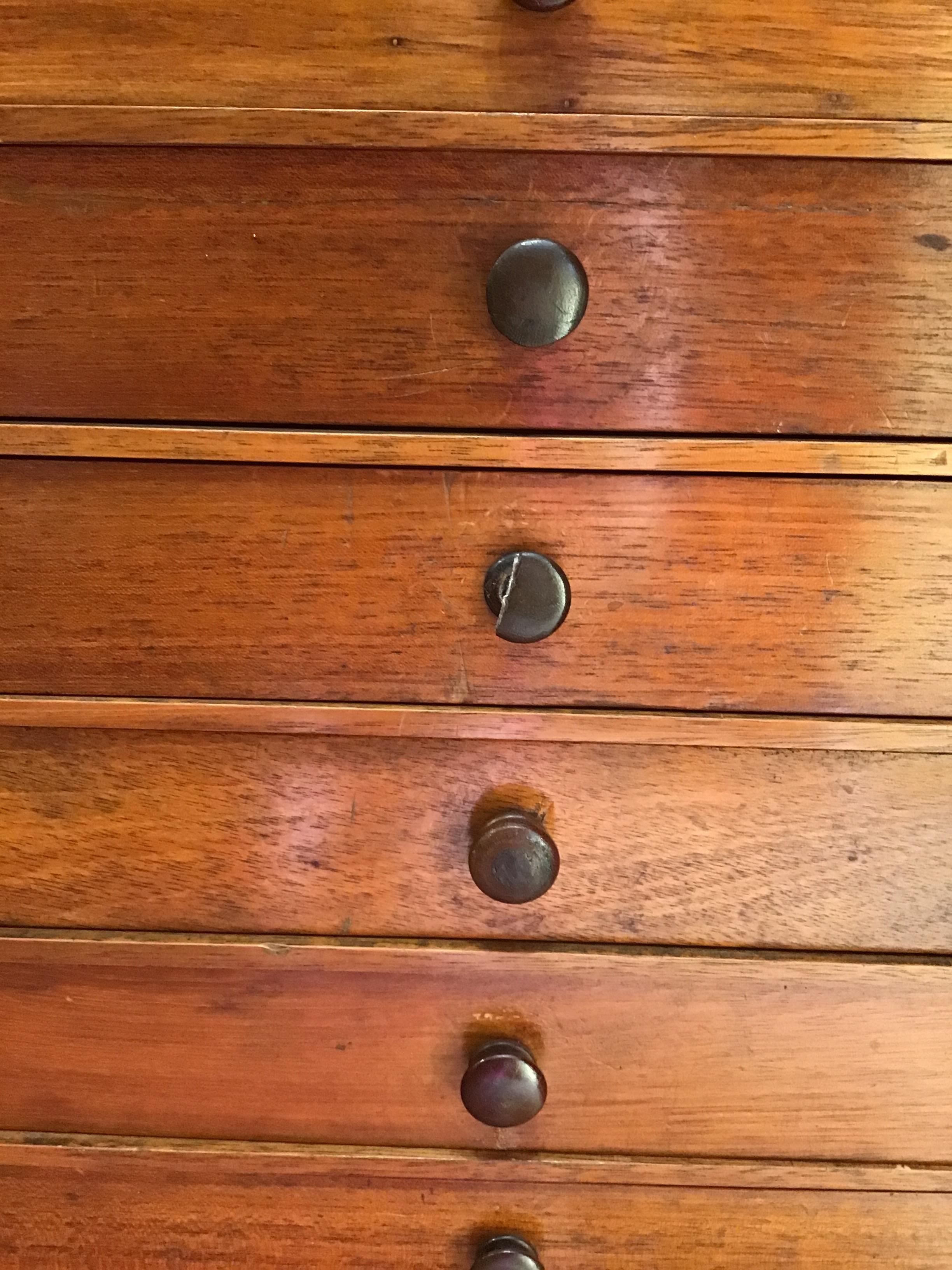 A Victorian mahogany collectors cabinet, the frieze with a blind drawer above twenty glazed-topped - Bild 13 aus 13