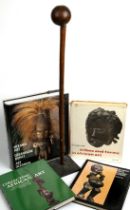 A Zulu knobkerrie south Africa 68cm in length together with four tribal art reference books