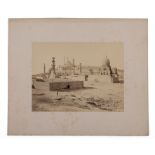 Egypt:- A group of eight unframed monochrome photographs mounted on card including 'Tombs of the