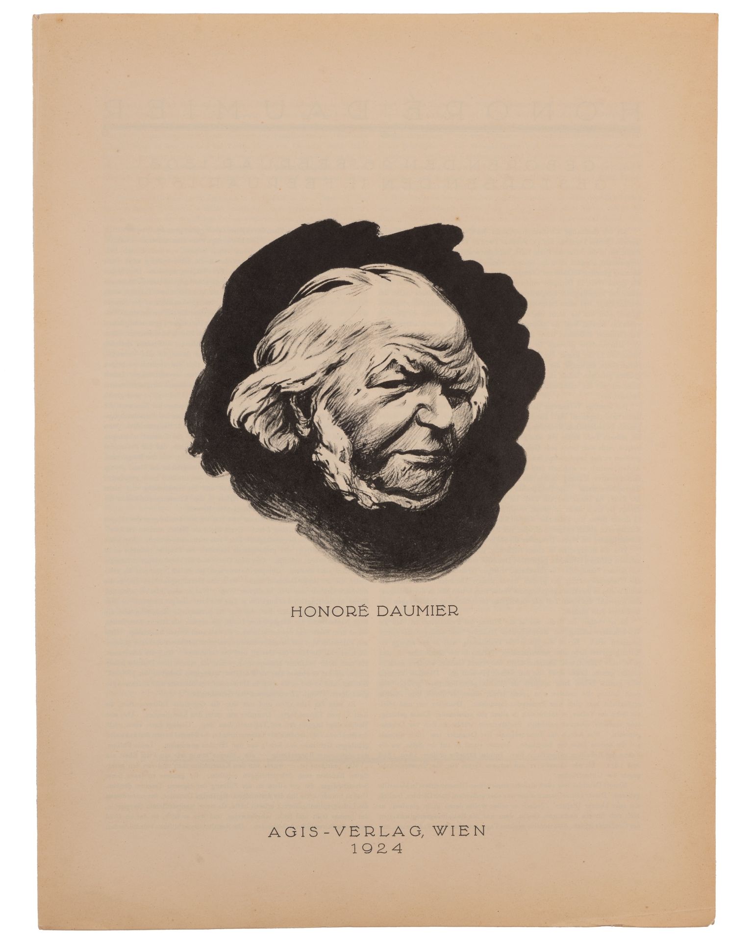 Daumier (Honoré) Mappe - sixteen numbered prints with 3pp. introduction Agis-Verlag, Wien 1924 ( - Bild 2 aus 3