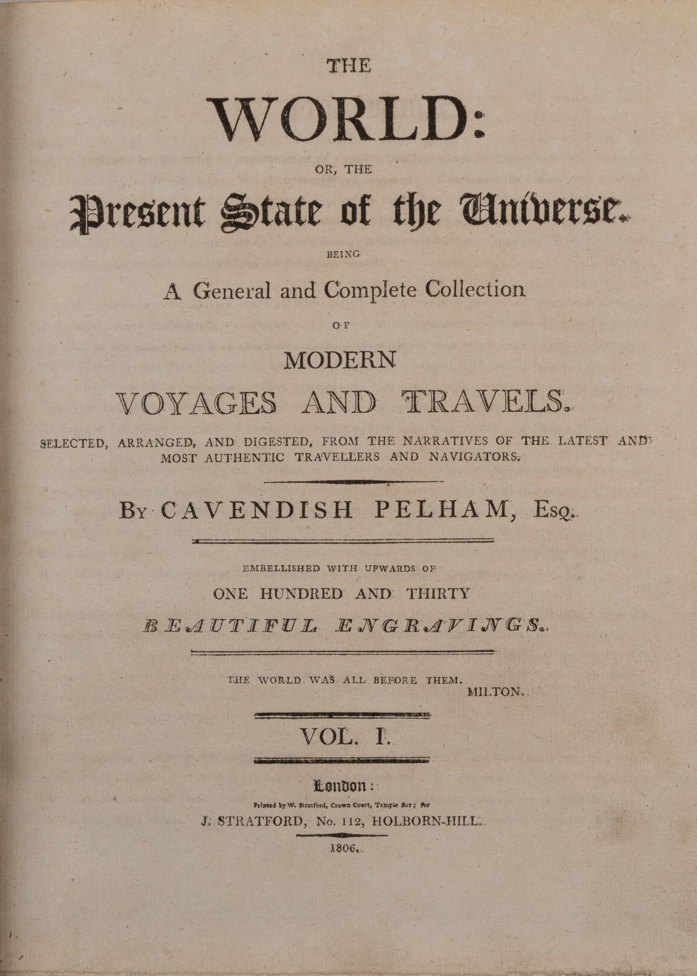 Pelham (Cavendish). 'The World: or the Present State of the Universe being a general and complete - Image 2 of 6