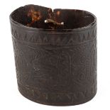 A 19th century lower Sepik Papua New Guinea tortoiseshell bracelet with engraved decoration 10cm