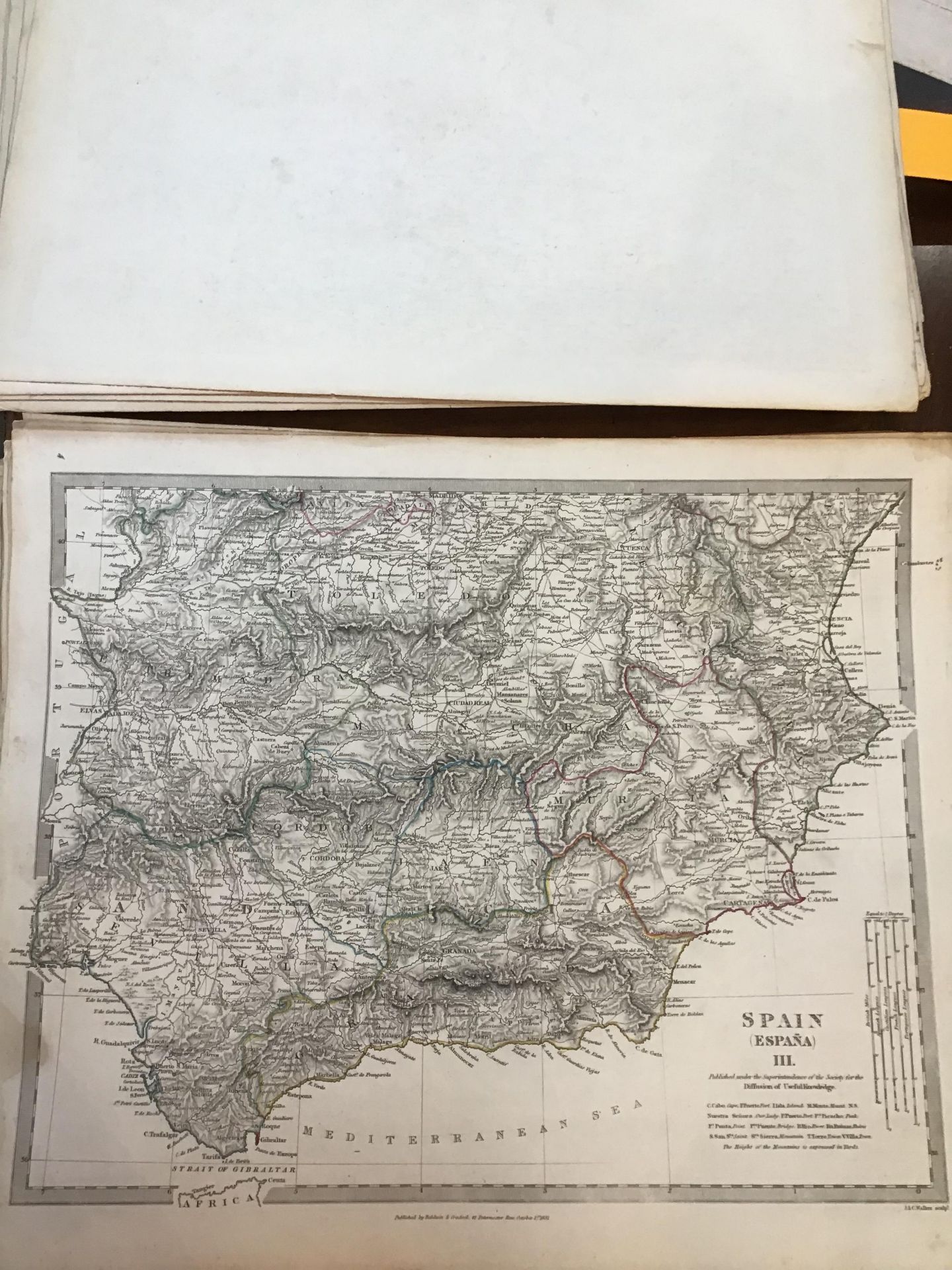 Atlas. The Society for the Diffusion of Useful Knowledge. 2 vols in one. Fo. Chapman and Hall, - Image 16 of 20