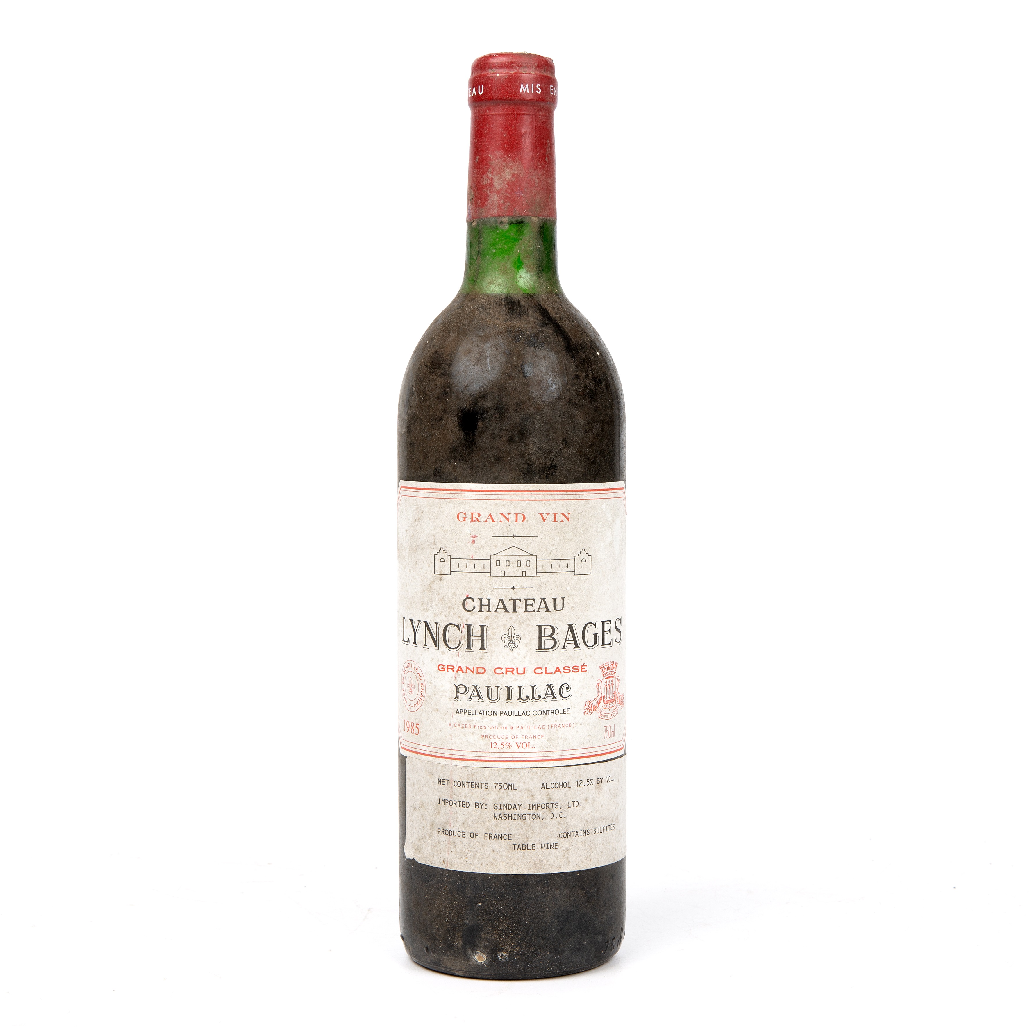 A bottle of 1985 Chateau Lynch-Bages, Pauillac, France