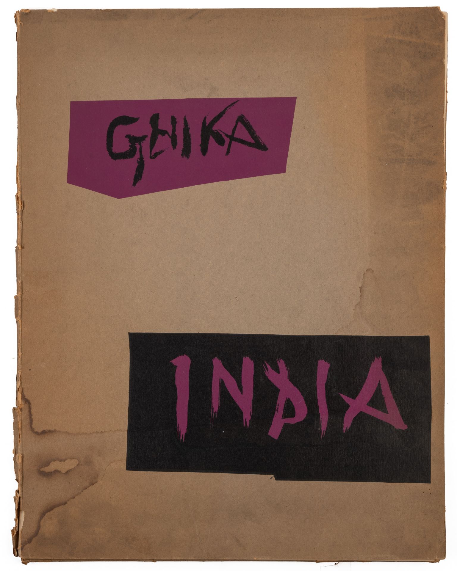 India. A portfolio of twelve lithographed plates with printed text translated by Patrick Leigh