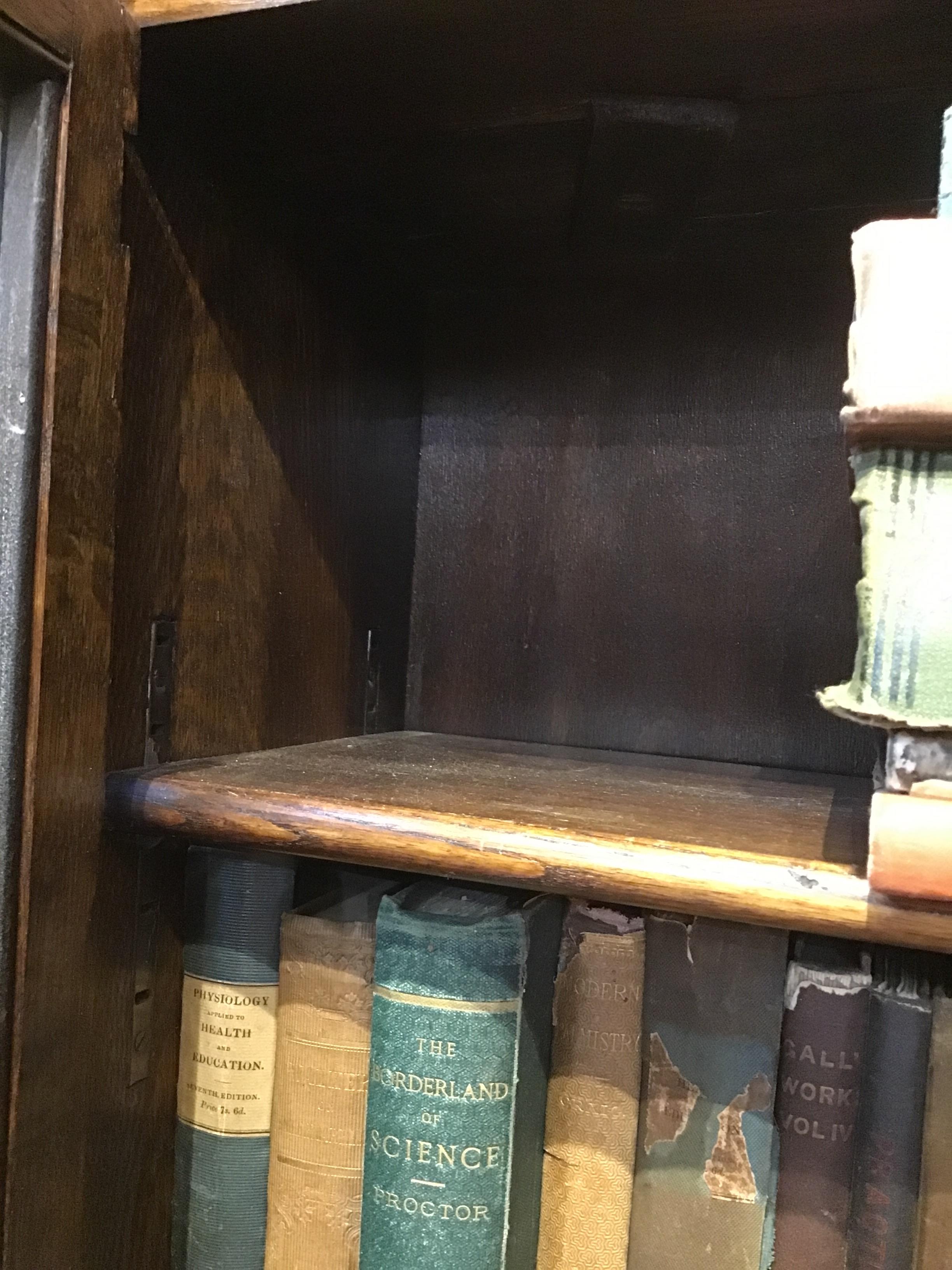 A Minty style three-tier oak bookcase with glazed doors, 90cm wide 150cm high - Image 12 of 16