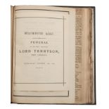 Alfred Lord Tennyson (1809-1892). A scrap album of obituaries, news cuttings, etc., relating to