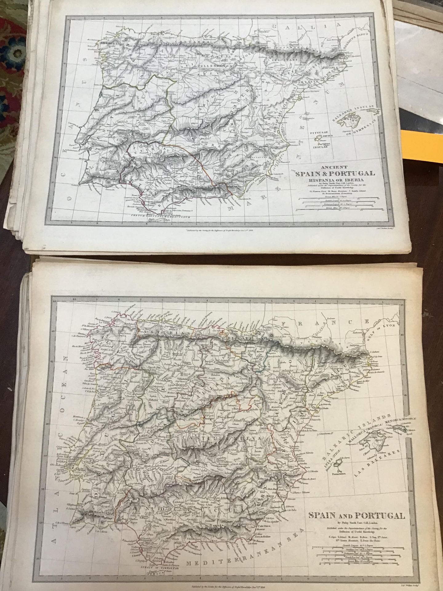 Atlas. The Society for the Diffusion of Useful Knowledge. 2 vols in one. Fo. Chapman and Hall, - Image 6 of 20