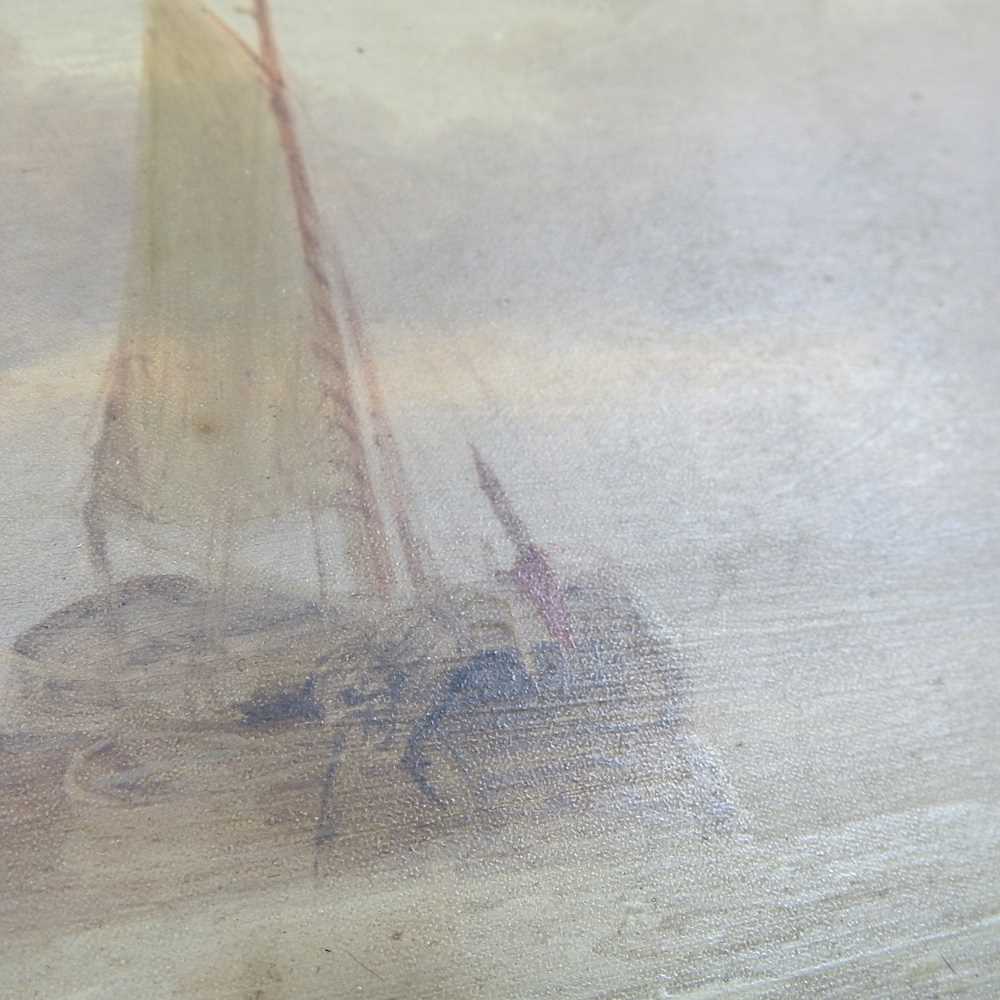 James Wilson, 20th century, sailing vessels, signed, oil on panel, a pair, 20 x 30cm (2) - Image 7 of 9