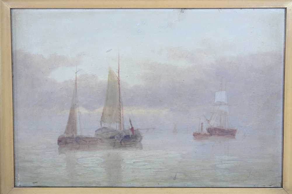 James Wilson, 20th century, sailing vessels, signed, oil on panel, a pair, 20 x 30cm (2) - Image 3 of 9