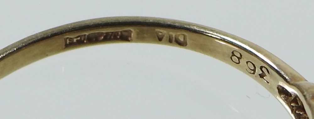 A 22 carat gold wedding band, 4.1g, size N/O, together with a 9 carat gold dress ring, of - Image 7 of 8