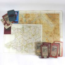 A collection of early to mid 20th century folding ordnance survey maps