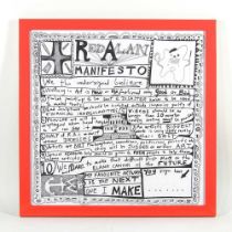 Sir Grayson Perry, CBE, RA, b1960, Red Alan Manifesto, printed on paper, 30 x 30cm