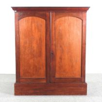 A Victorian mahogany cabinet, with a fitted interior 114w x 50d x 133h cm