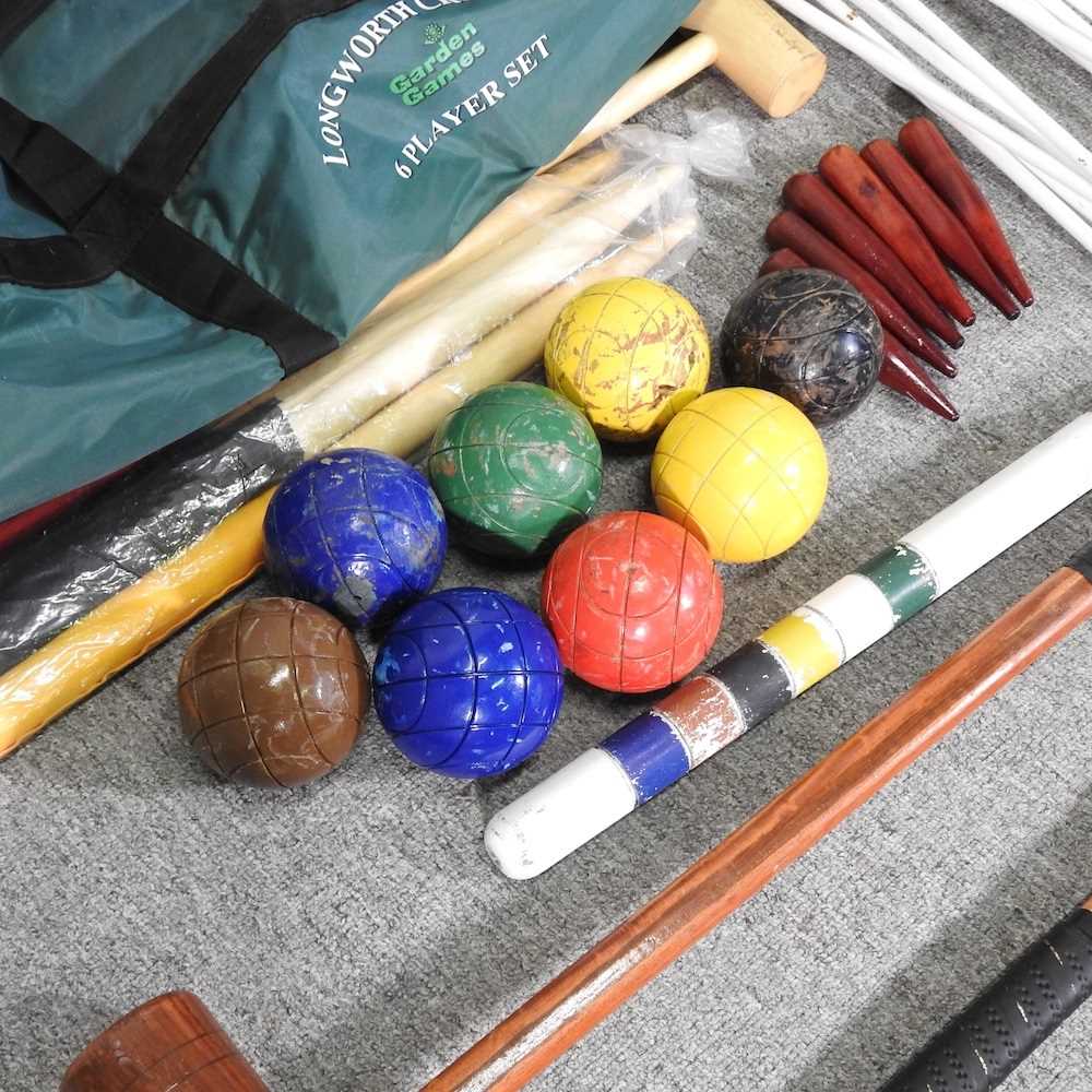 A Longworth wooden croquet set, in a bag - Image 3 of 6