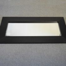 A large modern framed wall mirror, 94 x 190cm