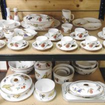 A Royal Worcester Evesham pattern part tea and dinner service, to include serving dishes