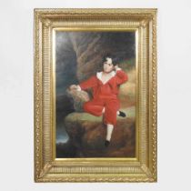 After Sir Thomas Lawrence, 20th century, The Red Boy, oil on canvas, 92 x 60cm