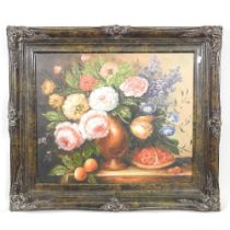 French school, 20th century, still life flowers, oil on canvas, 50 x 60cm