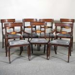 A set of eight Regency style bar back dining chairs, to include a pair of carvers (8)