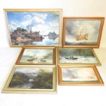 Paul J Wintrip, 20th century, ships, signed oil on board, 46 x 61cm, together with two others by the