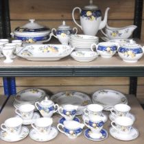 A Royal Doulton Citrons pattern tea and dinner service, to include table wares