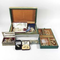 A collection of costume jewellery, to include an early 20th century cultured pearl necklace, with