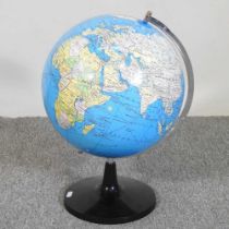A modern terrestrial globe, 48cm high