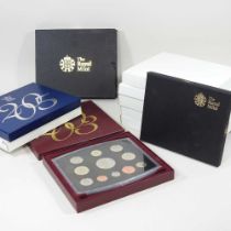 A collection of nine various Royal mint proof coin sets, circa 2003, boxed The sets are 2002 to