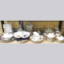 A collection of Royal Albert Old Country Roses pattern tea and dinner wares, together with a