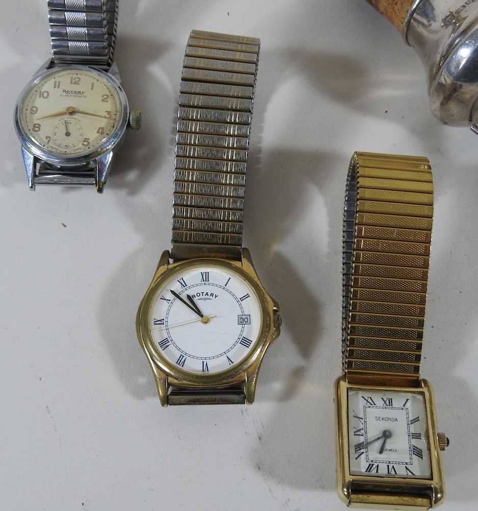 An early 20th century silver mug, together with a collection of dress watches, to include Rotary and - Image 3 of 4