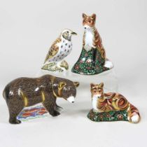 A Royal Crown Derby model of a Vixen, in Imari colours, dated 2004, 15cm high, together with Song