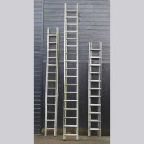 A triple 10ft ladder, together with a double 12ft and a double 14ft ladder (3)