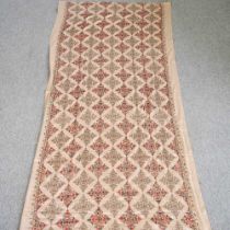 A kashmiri hand stitched throw, 222 x 104cm